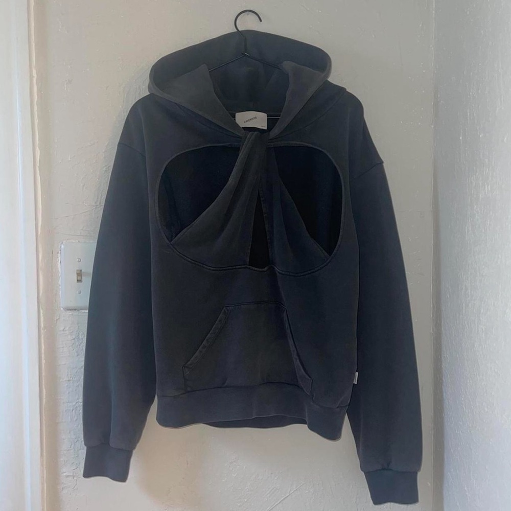 COPERNI GRAY TWISTED HOODIE